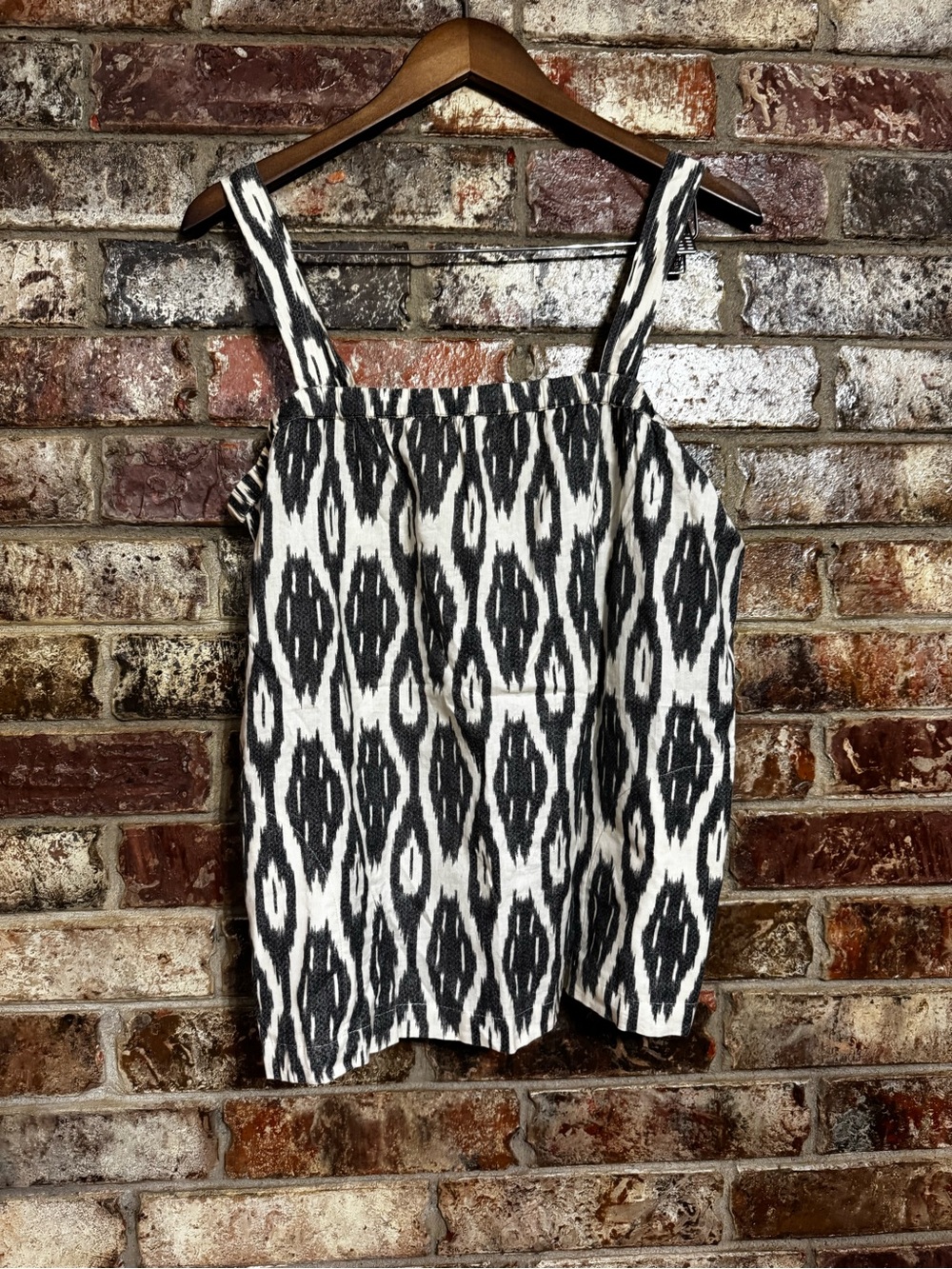 J. Crew Black & White Square-Neck Camisole